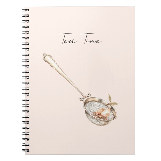 Cuaderno Té de la hora del té rosa rubor (Frente)