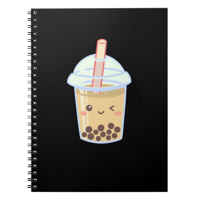 Cuaderno Té de leche de burbuja Boba Cute (Frente)