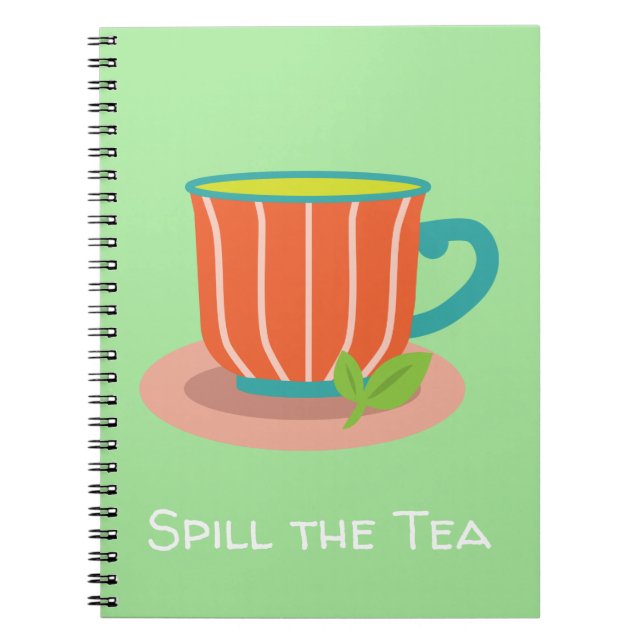 Cuaderno Té de menta para los amantes del té (Frente)
