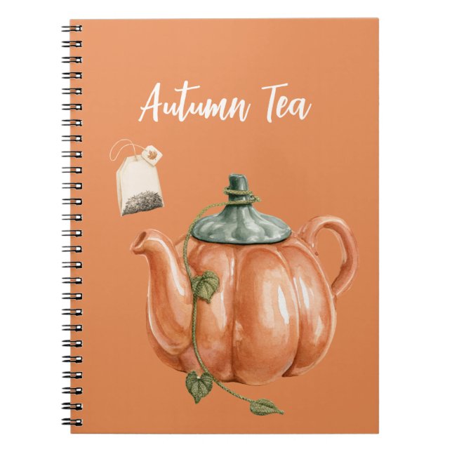 Cuaderno Té de tetera de calabaza naranja (Frente)