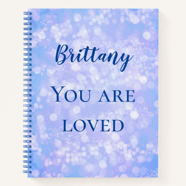 Cuaderno Te encanta el bokeh azul (Anverso)