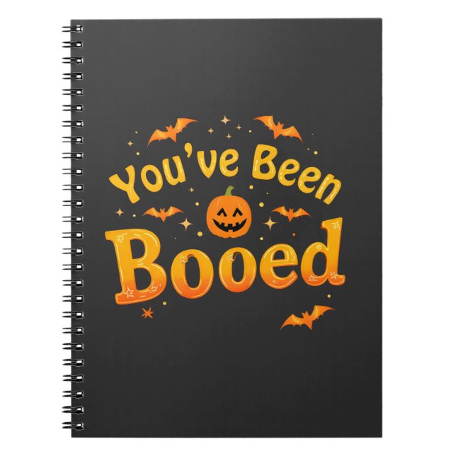 Cuaderno Te han abucheado Spooky Pumpkin Halloween (Frente)