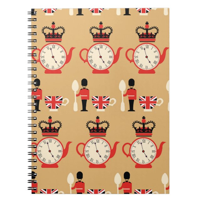Cuaderno Té inglés vintage: sin costuras. (Frente)