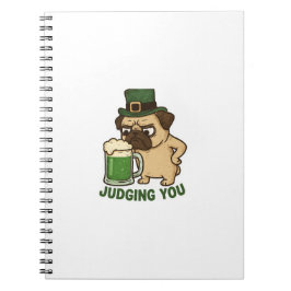Cuaderno Te Juzgas Pug Día de San Patricio