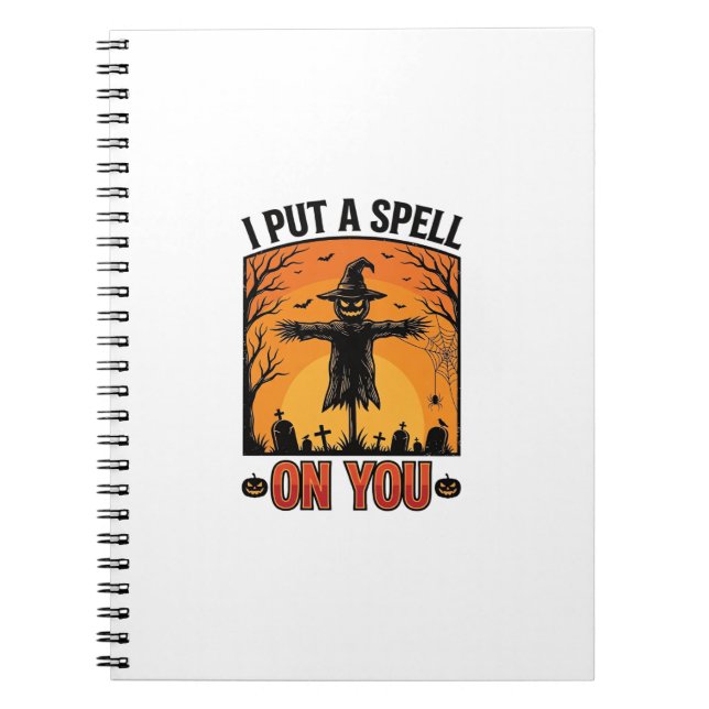Cuaderno Te Puse un Hechizo a Ti Espantapájaros de Hallowee (Frente)