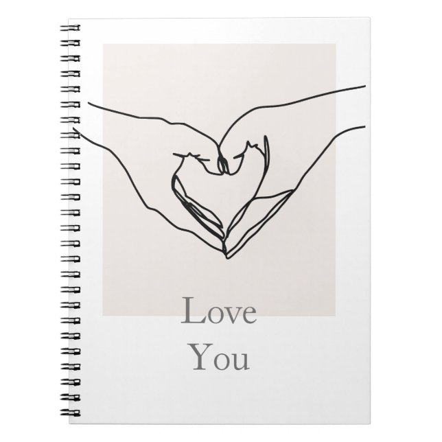 Cuaderno Te quiero poster. Pintura de pared de manos de art (Frente)