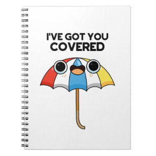 Cuaderno Te Tengo Cubierto Paraguas Divertido Juego de Pala