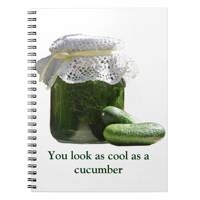 Cuaderno Te ves tan genial como un pepino. (Frente)