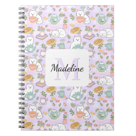 Cuaderno Tea & Bookish Cats Spiral Notebook