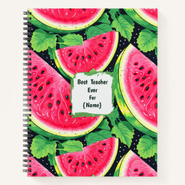 Cuaderno Teacher Appreciation Personalized Watermelon 