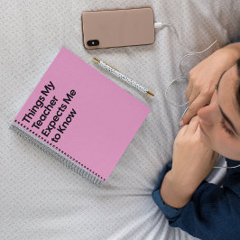 Cuaderno Teacher Expects Funny Notebook