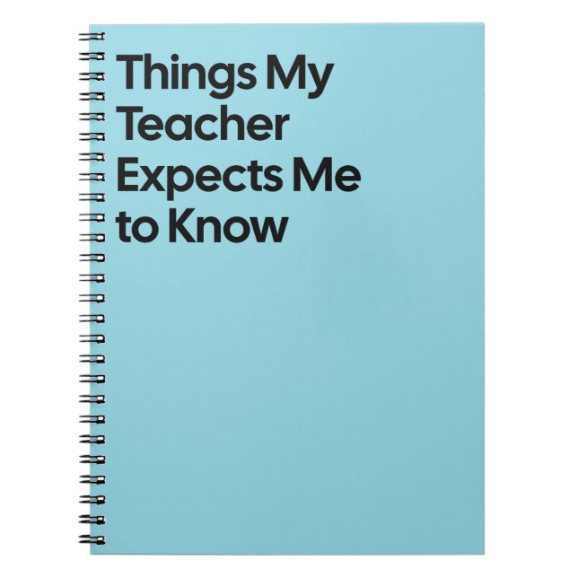 Cuaderno Teacher Expects Funny Notebook (Frente)
