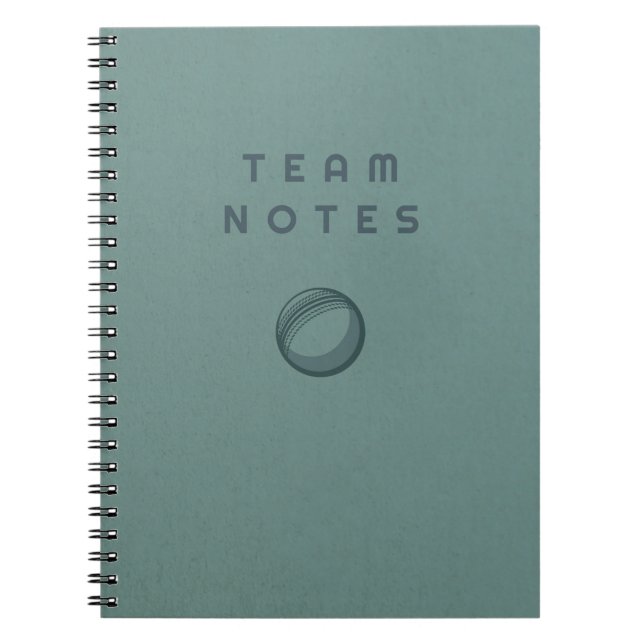 Cuaderno Team Notes - for Cricket Coaches, Players & Fans  (Frente)