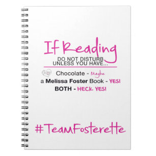 Cuaderno #TeamFosterette si lee, no molestará el bloc de no