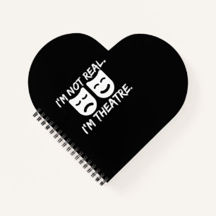 Cuaderno Teatro divertido máscaras regalo para director de 