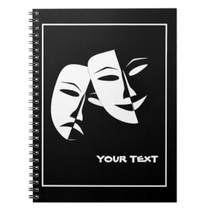 Cuaderno Teatro Mask Comedia Tragedia Personalizado Blanco