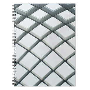 Cuaderno Techo metalizado blanco y cúpula de cristal