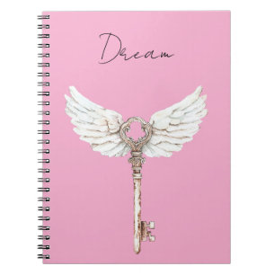 Cuaderno Tecla de plumas de ángel blanco