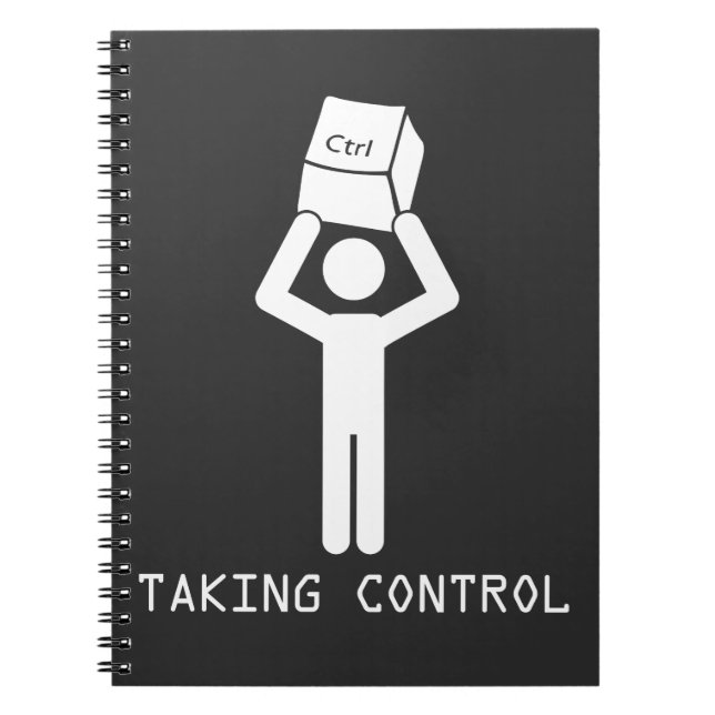 Cuaderno Teclado Control Programador de informática Nerd (Frente)