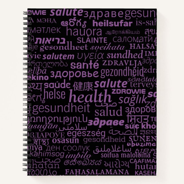 Cuaderno Teclado de texto de estado multilingüe Elegir colo (Anverso)