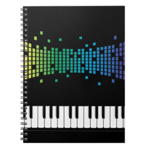 Cuaderno Teclado instrumental de piano musical multicolor