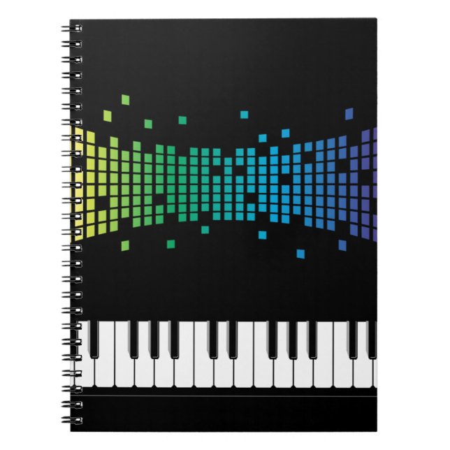 Cuaderno Teclado instrumental de piano musical multicolor (Frente)