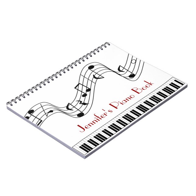 Cuaderno Teclado y notas conocidos de encargo de piano de (Lado Izquierdo)