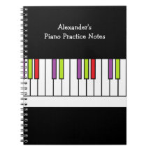 Teclas de piano coloridas música práctica personal