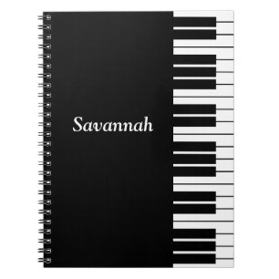 Cuaderno Teclas del Teclado del Piano, Negras y Blancas