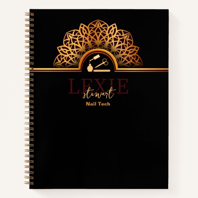 Cuaderno Técnica de uñas elegante y con clase (Anverso)