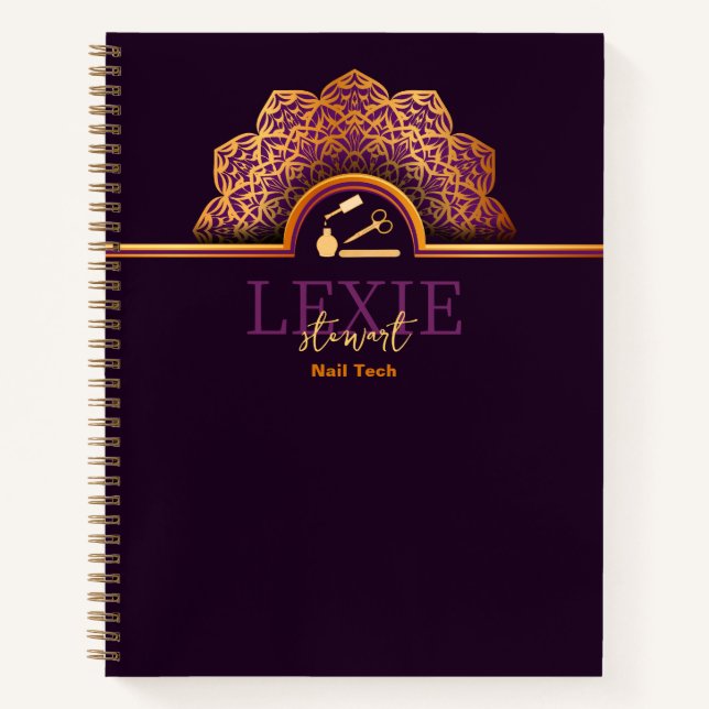 Cuaderno Técnica de uñas elegante y con clase (Anverso)