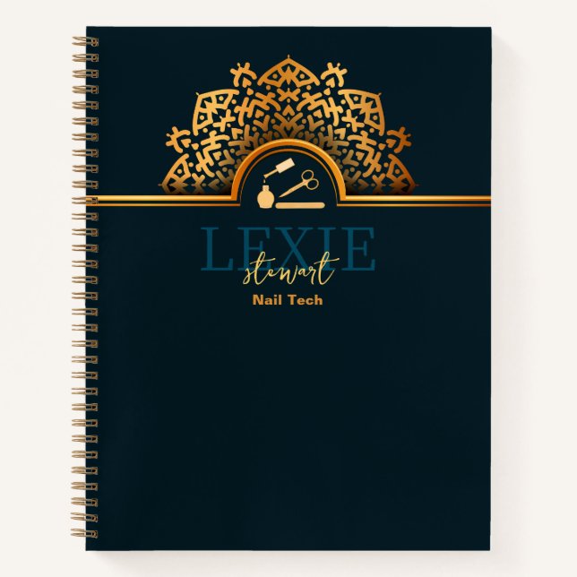 Cuaderno Técnica de uñas elegante y con clase (Anverso)
