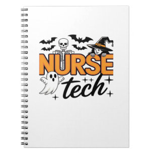 Cuaderno Técnico de enfermería - Halloween - con esqueleto,