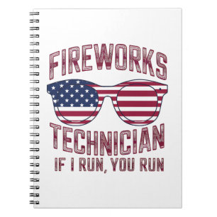 Cuaderno Técnico de fuegos artificiales 4 de julio divertid