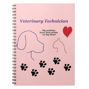 Cuaderno Técnico veterinario - impresiones de la pata en m