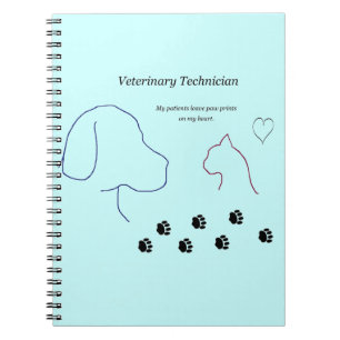 Cuaderno Técnico veterinario - impresiones de la pata en mi