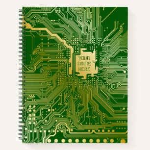 Cuaderno Tecnología de chip electrónico de la tarjeta mad