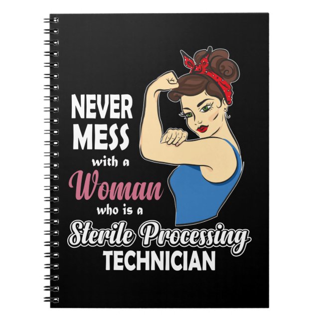 Cuaderno Tecnólogo de procesamiento estéril regalo Mujeres  (Frente)