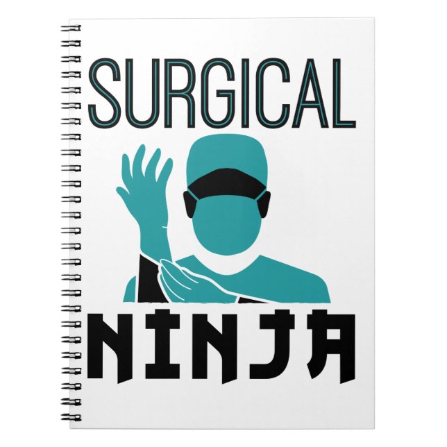 Cuaderno Tecnólogo técnico quirúrgico Ninja Scrub (Frente)