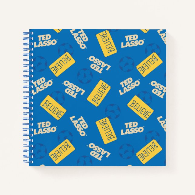 Cuaderno Ted Lasso | Believe Sign and Ball Toss Pattern (Anverso)