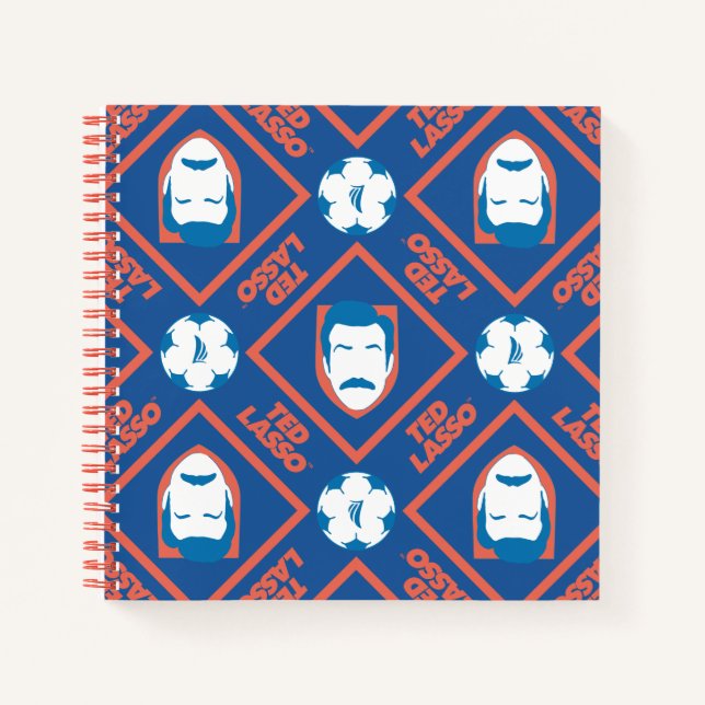 Cuaderno Ted Lasso | Face and Ball Diamond Pattern (Anverso)