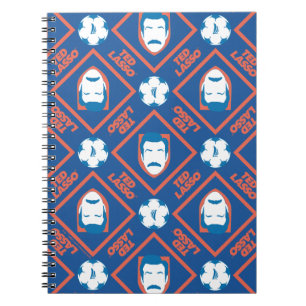 Cuaderno Ted Lasso Patrón de diamantes de cara y bolas