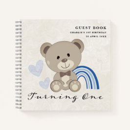 Cuaderno Teddy Bear 1er cumpleaños Guía Azul