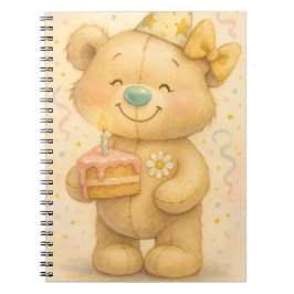 Cuaderno Teddy con un pastel de Natasha Us