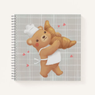 Cuaderno Teddy el panadero con croissant