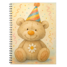 Cuaderno Teddy en un Gorra Fiesta de Natasha Us