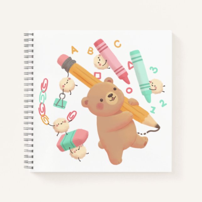 Cuaderno Teddy vuelve al Ilustracion escolar (Anverso)