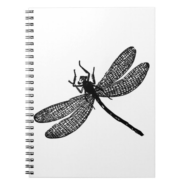 Cuaderno Tee de regalo de impresión de libélula de jardín (Frente)