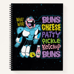 Cuaderno ¡Teen Titans Go! Cyborg Burger Rap