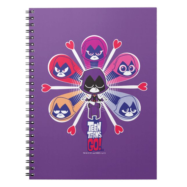 Cuaderno ¡Teen Titans Go! | Emoticlones de Raven (Frente)